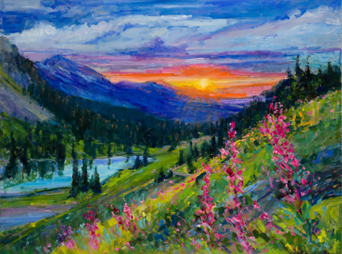 Alpine Blooms Sunset