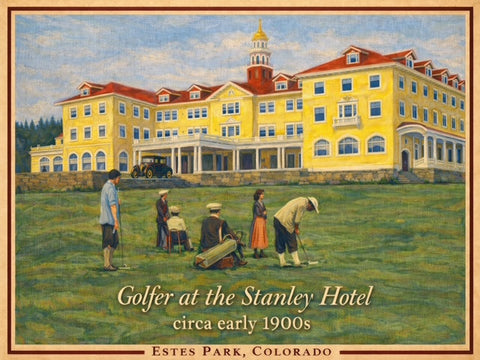 Golfer at The Stanley - Vintage Poster